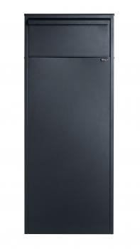 Preview: Allux 800 Paketbriefkasten in schwarz, Entnahme von hinten